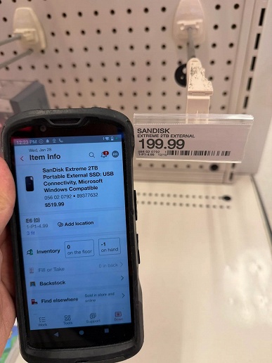 За одну ночь цены на SSD в США в одном из розничных магазинов выросли в два-три раза