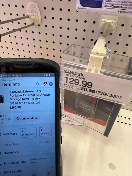 За одну ночь цены на SSD в США в одном из розничных магазинов выросли в два-три раза