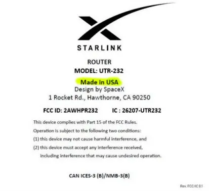 SpaceX уже получила разрешение FCC на роутеры, произведенные в США...