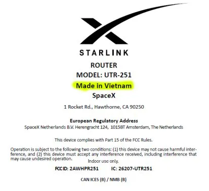 ...равно как и на те, что сделаны во Вьетнаме. Фото: FCC