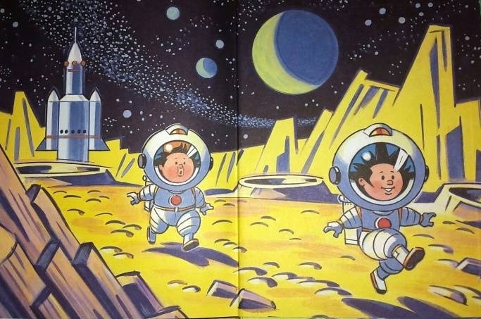 Первой книгой об экономике космоса можно считать роман-сказку советского писателя Николая Носова, написанную в1964-1965 годах. Хотя, конечно же, это была экономика не космоса, а капитализма, не знакомого Незнайке и его друзьям, жившим в иной "экономической реальности"...