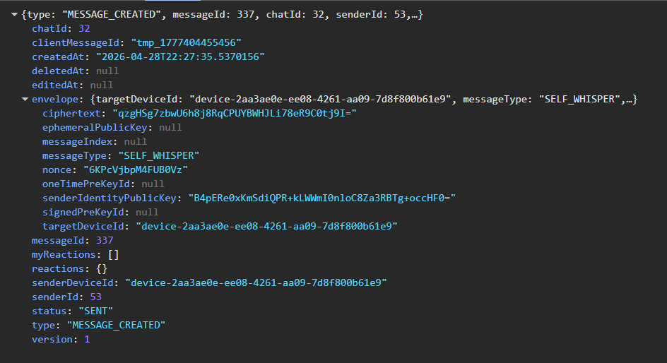 Как я написал E2EE-мессенджер на Spring Boot и WebCrypto — и почему сервер не видит сообщения - 5