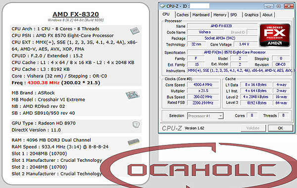 AMD FX-8570 засветился в CPU-Z