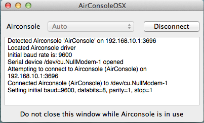 Airconsole. Подключение к Console port Cisco по WiFi