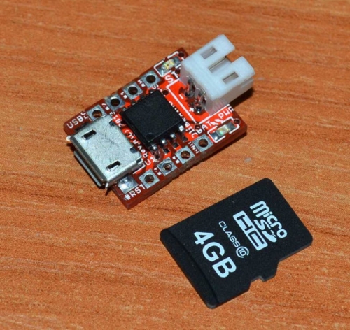 Arduino совместимая плата OLIMEXINO 85S размером с microSD карту