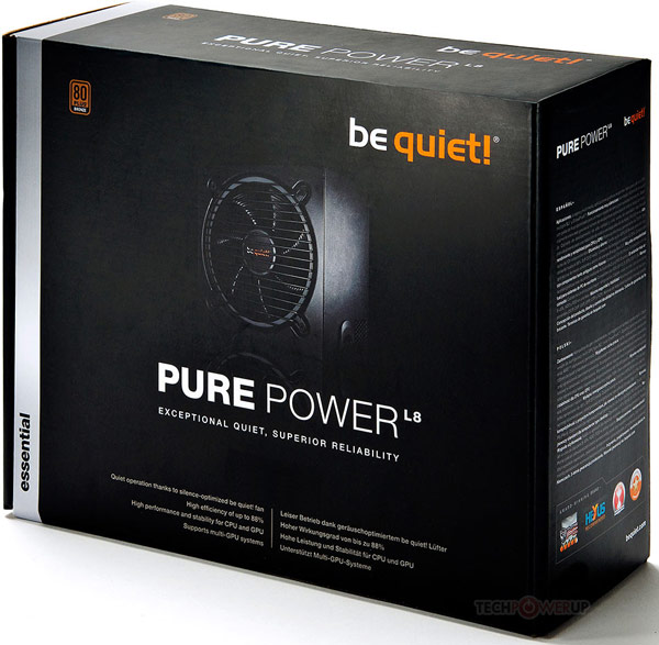 Блоки питания Be Quiet! Pure Power L8 имеют сертификат 80Plus Bronze
