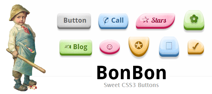 BonBon — Sweet CSS3 Buttons