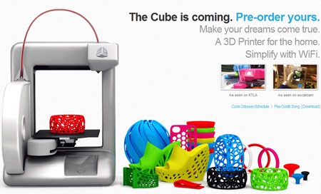 Cubify начинает прием заказов на 3D-принтер Cube