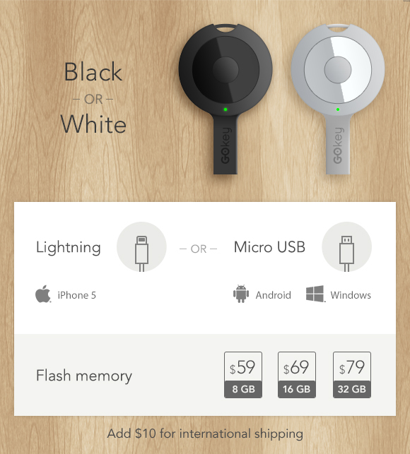 GOkey: дата кабель, аккумулятор, флешка и обнаружитель ключей в одном флаконе