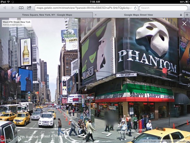 Google Street View работает теперь и с мобильными браузерами