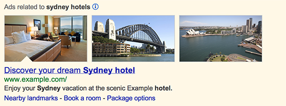 Google добавил релевантные изображения к рекламе Adwords на странице поисковой выдачи