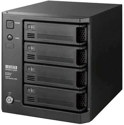 Хранилища I-O Data RHD4-UXRW можно использовать в конфигурациях RAID 5, 0, 1+0