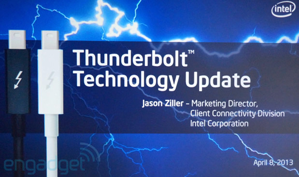 Intel анонсирует увеличение скорости Thunderbolt до 20 Гбит/с