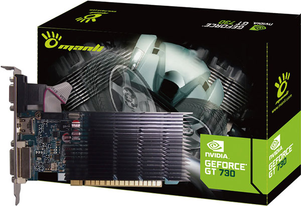 В конфигурацию 3D-карт Manli GeForce GT 730 входит 384 ядра CUDA