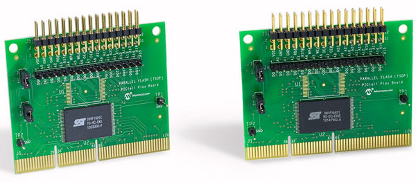 Набор Parallel SuperFlash Kit 1 включает две платы с микросхемами флэш-памяти