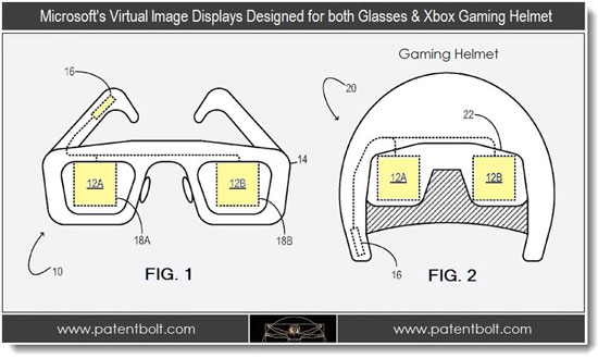 Microsoft патентует игровой шлем с лазерной проекцией изображения