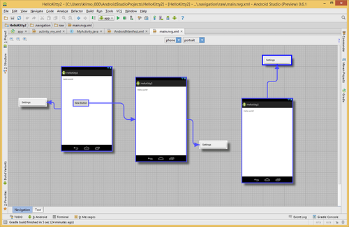 Navigation Editor — новый инструмент в Android Studio