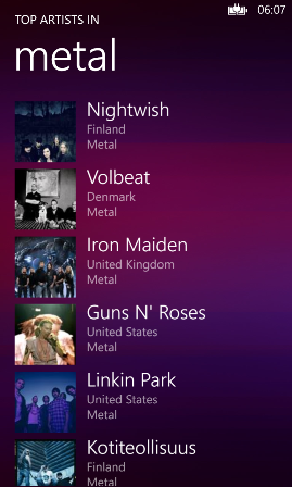 Nokia Music API