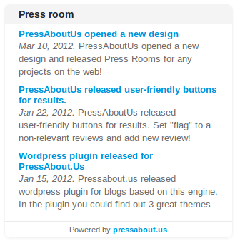 press about widget