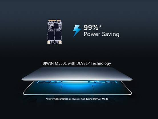 Для SSD Biwin M5301 конструкторы выбрали типоразмер mSATA