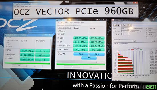 SSD OCZ Vector с интерфейсом PCI Express развивает скорость чтения 930 МБ/с
