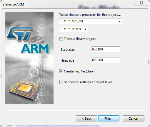 STM32 + EmBlocks — мигаем светодиодами