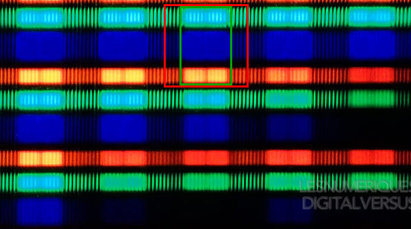 Макросъемка экрана телевизора Samsung KN55S9C раскрыла один из секретов панели OLED