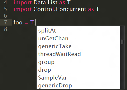 SublimeHaskell image