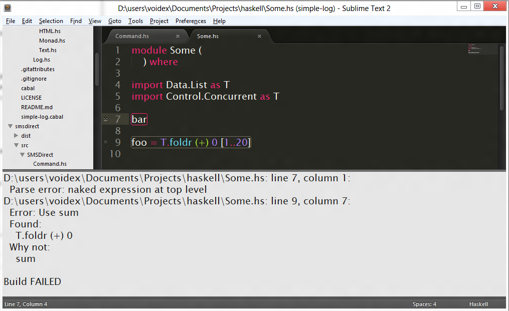 SublimeHaskell image