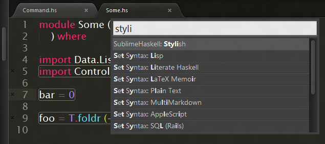 SublimeHaskell image