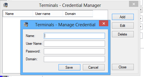 Terminals — RDP клиент с менеджером соединений и табами