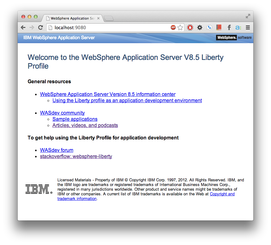 WebSphere Application Server Liberty Profile