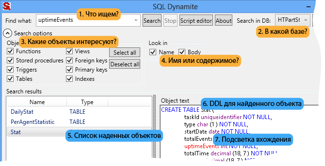 А вы тоже ищете зависимости в SQL вручную? Тогда мы идем к вам! SQL Dynamite, поиск по объектам базы