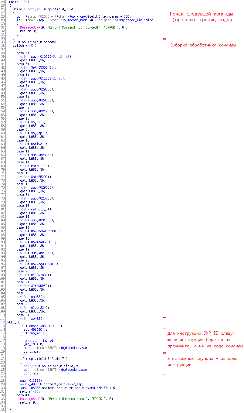 Анализ keygenme от Ra$cal на базе виртуальной машины sub_401890