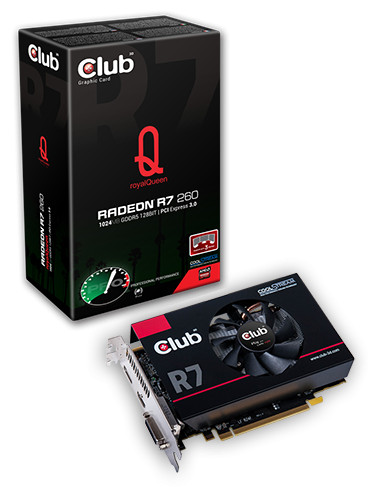 Карта Club 3D R7 260 royalQueen поддерживает работу в конфигурации Dual CrossFire