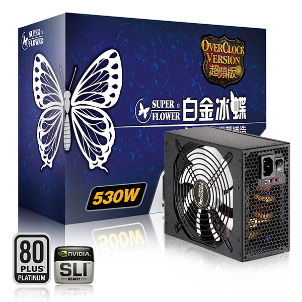 Ассортимент Super Flower пополнился блоком питания Ice Butterfly мощностью 530 Вт для любителей разгона