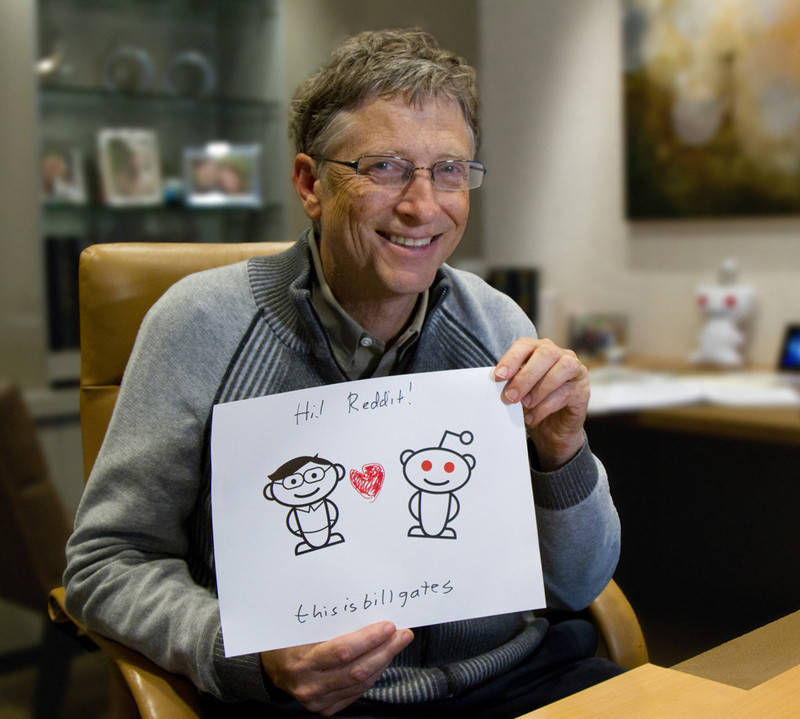 Билл Гейтс отвечает на вопросы пользователей Reddit