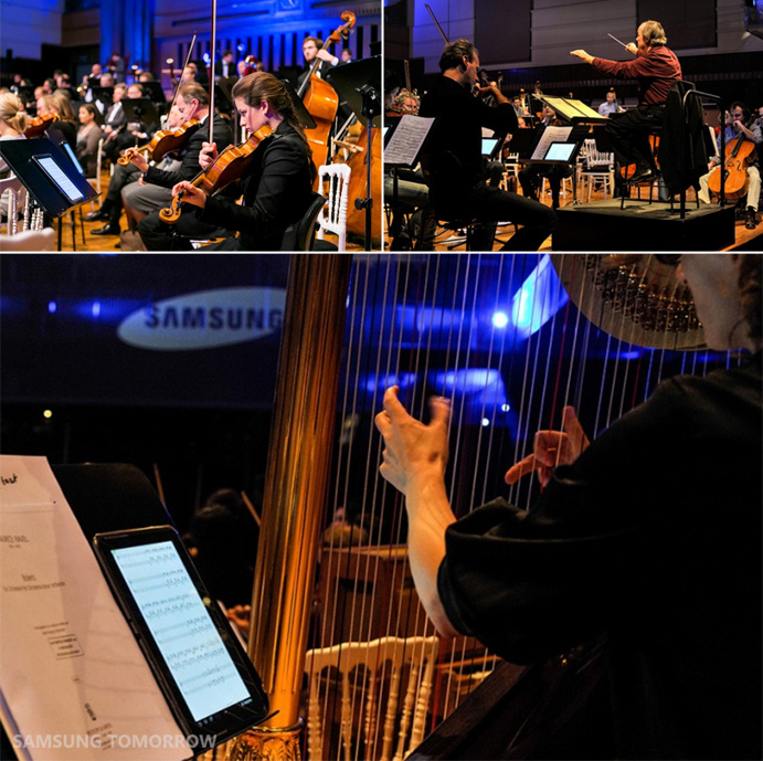 Брюссельская филармония играет музыку с Samsung GALAXY Note 10.1