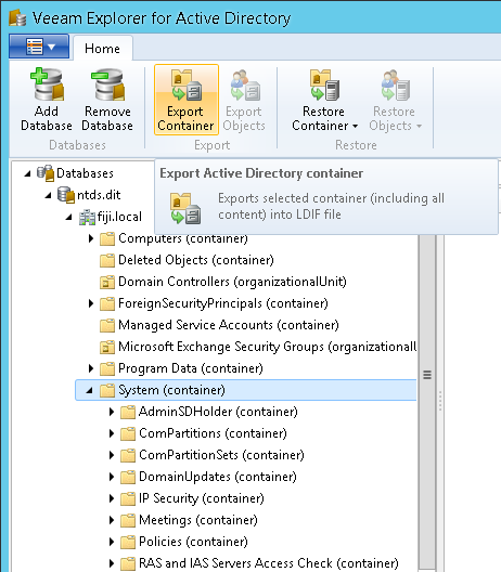 Что будет нового в Veeam Backup & Replication v8: Veeam Explorer for Active Directory и Veeam Explorer for Microsoft SQL Server