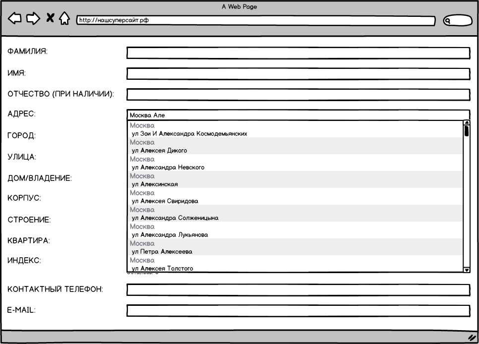 Делаем адресные формы более привлекательными Делаем адресные формы более привлекательными