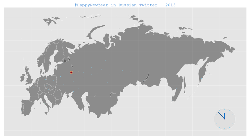 Динамическая визуализация геокодированных данных (Twitter) с помощью R