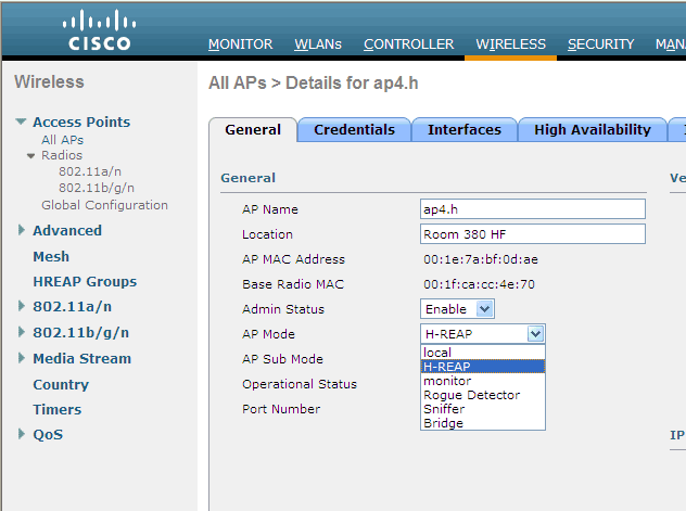 Для чего нужен режим H REAP/FlexConnect для беспроводных точек доступа Cisco