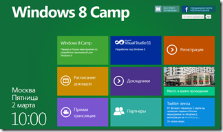 Блог компании DevExpress / Windows 8 Camp — как это было