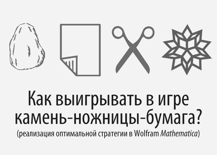 Как выигрывать в игре камень ножницы бумага? (реализация оптимальной стратегии в Wolfram Mathematica)