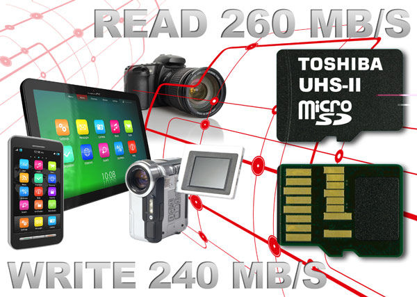 Toshiba выпускает самые быстрые в мире карты памяти microSD — первые, соответствующие спецификации UHS-II