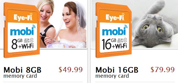 Карточки Eye-Fi Mobi имеют маркировку Class 10