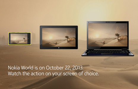 Компания Nokia 22 октября на мероприятии Nokia World 2013 может представить три типа устройств