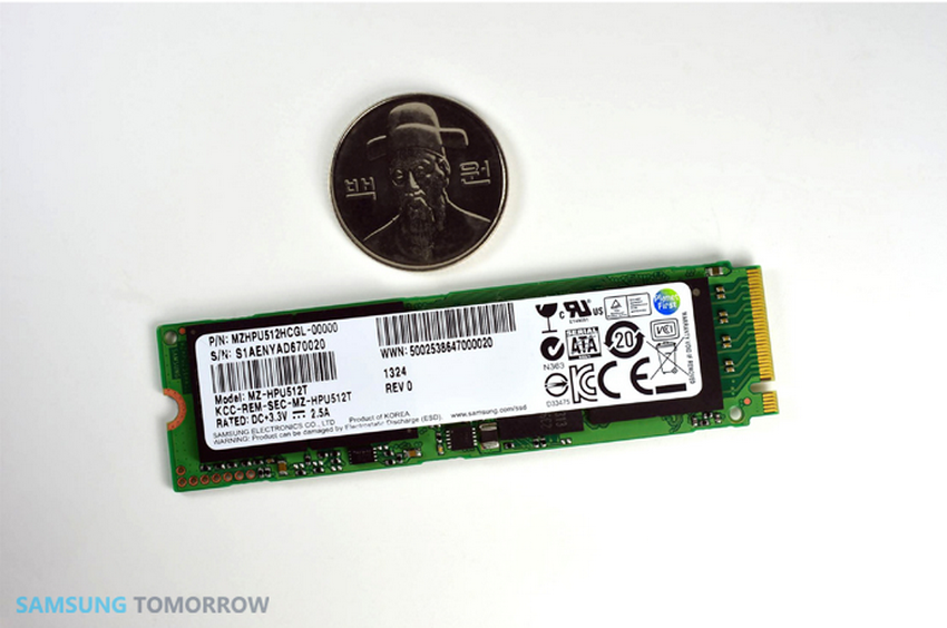 Коротко о новом: Samsung начала производство первых SSD накопителей PCI Express для ультратонких ноутбуков
