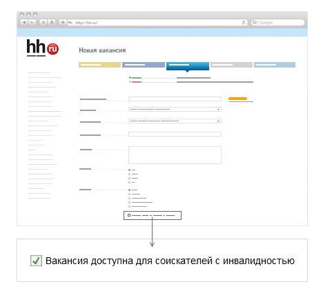 Маркировка вакансий для людей с инвалидностью