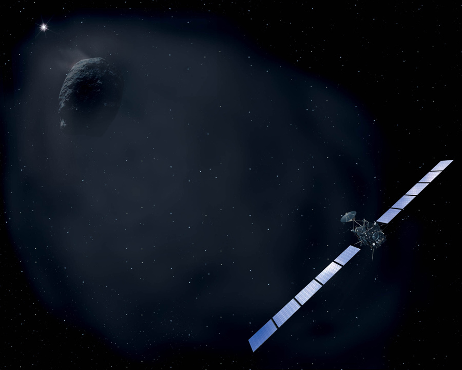 Межпланетная станция Rosetta выполняет ряд маневров для сброса скорости